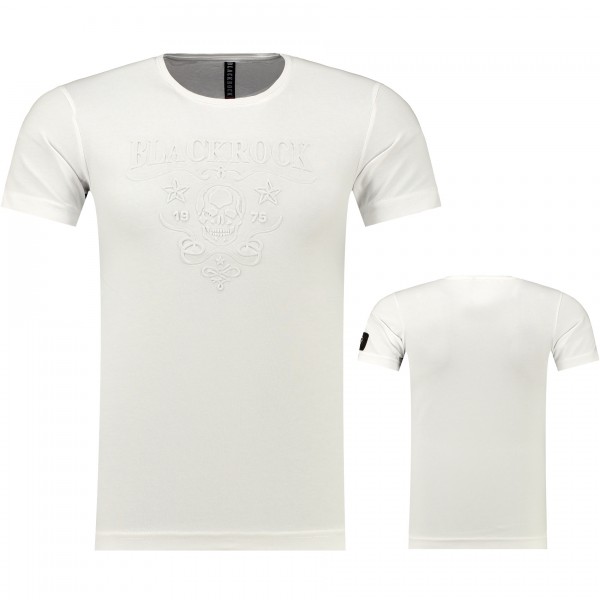 Heren Doodshoofd Print Witte T-Shirt Heren Doodshoofd Print Witte T-Shirt